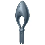 Ерекційне смарт-віброкільце ласо з регулюванням розміру Satisfyer Bullseye Dark Blue - мініатюра 1