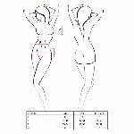 Комплект білизни Passion KELLY SET S/M, black, ліф, трусики, пояс для панчох - мініатюра 2