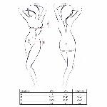 Комплект білизни Passion OFELIA SET OpenBra S/M, white, стрінги, відкритий ліф, широкий пояс - мініатюра 2