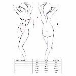 Корсет-сорочка з пажами Passion PALOMA CORSET XXL/XXXL, white, трусики, напівпрозорий - мініатюра 2