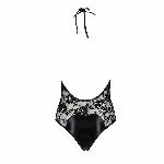 Боді з дуже глибоким декольте Passion DARYL BODY L/XL, black - мініатюра 6