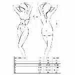 Корсет з пажами Passion MELANIA CORSET L/XL, black, трусики, напівпрозорий - мініатюра 7
