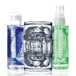 Мастурбатор Fleshlight Quickshot Vantage Value Pack: змазка і засіб для чищення - мініатюра 1