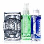 Мастурбатор Fleshlight Quickshot Vantage Value Pack: змазка і засіб для чищення - мініатюра 3