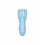 Кліторальний смарт-вібратор Satisfyer Threesome 4 Blue з трьома пальчиками - мініатюра 4