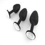 Анальна пробка Dorcel Geisha Plug Diamond L з кулькою всередині, створює вібрації, макс. діаметр 4см - мініатюра 1