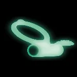 Ерекційне кільце Dorcel Power Clit White PHOSPHO з вібрацією, біле, світиться в темряві - мініатюра 1