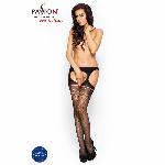 Бодістокінг Passion BS002 black, імітація панчіх і пояса - мініатюра 6