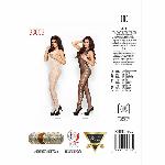 Бодістокінг Passion BS003 white, комбінезон, дрібна сіточка - мініатюра 2