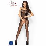 Бодістокінг Passion BS006 black, комбінезон, імітація панчіх і пояса - мініатюра 4