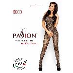 Бодістокінг Passion BS010 black, комбінезон, дрібна сіточка - мініатюра 3