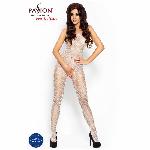 Бодістокінг Passion BS010 white, комбінезон, дрібна сіточка - мініатюра 5