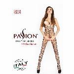 Бодістокінг Passion BS014 black, комбінезон, велика сітка - мініатюра 3