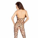 Бодістокінг Passion BS014 black, комбінезон, велика сітка - мініатюра 7