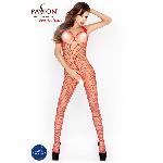 Бодістокінг Passion BS014 red, комбінезон, велика сітка - мініатюра 5