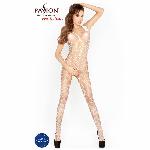 Бодістокінг Passion BS014 white, комбінезон, велика сітка - мініатюра 5