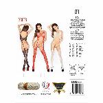 Бодістокинг Passion BS016 red, комбінезон,імітация топа та панчіх - мініатюра 2