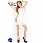 Бодістокінг Passion BS026 white, сукня-сітка на бретелях - мініатюра 5