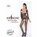 Бодістокінг Passion BS031 white, комбінезон з відкритими грудьми - мініатюра 3