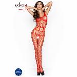 Бодістокінг Passion BS032 red, комбінезон, топ і велика сітка - мініатюра 5