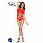 Бодістокінг Passion BS035 red, боді, імітація топа і трусиків - мініатюра 5