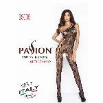 Бодістокінг Passion BS036 black, комбінезон, лямки через одне плече - мініатюра 3