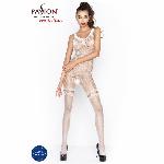 Бодістокінг Passion BS045 white, комбінезон, імітація панчох і боді - мініатюра 2