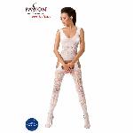 Бодістокінг Passion BS046 white, комбінезон з імітацією панчох - мініатюра 2