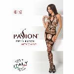 Бодістокінг Passion BS053 black, комбінезон, імітація панчіх і пояса - мініатюра 7