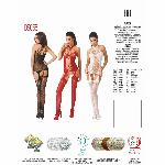 Бодістокінг Passion BS056 white, комбінезон, імітація панчох - мініатюра 5