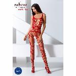 Бодістокінг Passion BS058 red, комбінезон, дуже повітряний - мініатюра 2