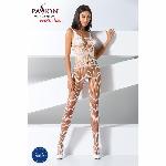 Бодістокінг Passion BS058 white, комбінезон, дуже повітряний - мініатюра 2