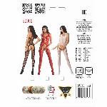 Бодістокінг Passion BS059 red, комбінезон, імітація панчох - мініатюра 5