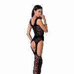 Бодістокінг Passion BS061 black, комбінезон, імітація панчіх - мініатюра 2