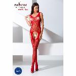 Бодістокінг Passion BS061 red, комбінезон, імітація панчіх - мініатюра 2
