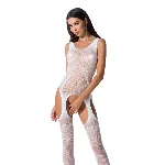 Бодістокінг Passion BS061 white, комбінезон, імітація панчіх - мініатюра 1