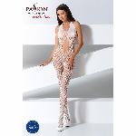 Сексуальний бодістокінг Passion BS065 One Size, White, комбінезон, велика сітка - мініатюра 2