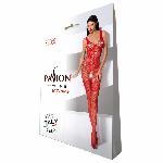 Бодістокінг Passion BS069 red, комбінезон, імітація панчох і боді - мініатюра 5