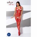 Бодістокінг Passion BS069 red, комбінезон, імітація панчох і боді - мініатюра 2