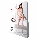 Бодістокінг Passion BS069 white, комбінезон, імітація панчох і боді - мініатюра 5