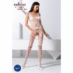 Бодістокінг Passion BS069 white, комбінезон, імітація панчох і боді - мініатюра 2