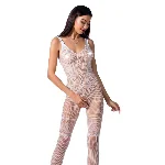 Бодістокінг Passion BS069 white, комбінезон, імітація панчох і боді - мініатюра 1