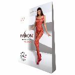 Бодістокінг Passion BS071 red, комбінезон на бретелях - мініатюра 5