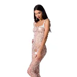 Бодістокінг Passion BS071 white, комбінезон на бретелях - мініатюра 1
