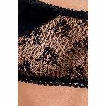 Комплект білизни Passion Exclusive PETRA SET L/XL, black, стрінги, широкий пояс, ліф-топік - мініатюра 5