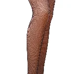 Колготки в сіточку без виділених трусиків Passion TI020 типу Кабаретка 3/4 (fishnet), nero - мініатюра 1