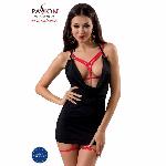 Комплект білизни Passion Exclusive MAGALI SET OpenBra XXL/XXXL, red, стрепи, ліф, трусики і пояс - мініатюра 3