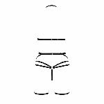 Комплект білизни Passion Exclusive MORGAN SET OpenBra S/M, black, стрепи, трусики, ліф, пояс - мініатюра 6