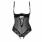 Боді з відкритими грудьми Passion Exclusive NORTH BODY S/M, black - мініатюра 4