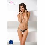 Трусики мереживні з доступом Passion Exclusive VIOLANTE THONG XXL/XXXL, black - мініатюра 5
